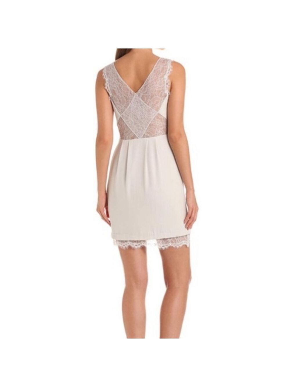BCBG MaxAzria Maud Lace Back Sleeveless Dress, Size 4, Colour Cloud Grey. - Picture 9 of 9